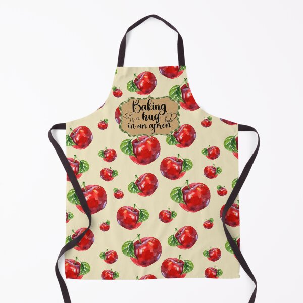 Item preview, "Baking is a Hug in an Apron" Apple designed Apron designed and sold by Hearts Of Appalachia.