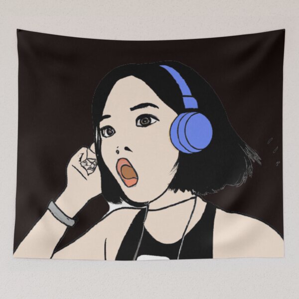 Item preview, kpop fan listening music (pop art) designed and sold by arorar.