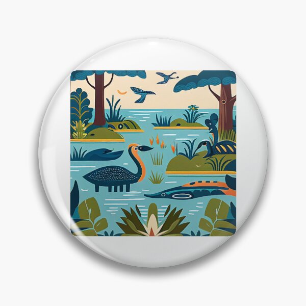 Item preview, Everglades National Park Scandinavian Folk Art Style designed and sold by PikoApparel.
