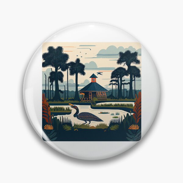 Item preview, Everglades National Park Scandinavian Folk Art Style designed and sold by PikoApparel.