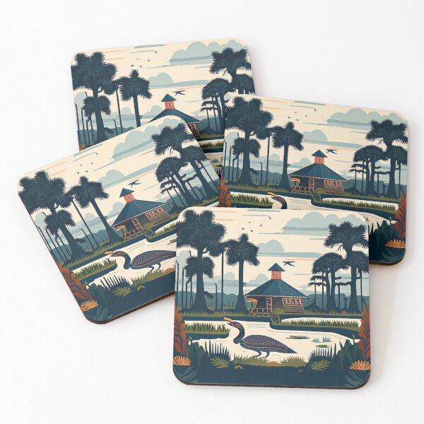 Item preview, Everglades National Park Scandinavian Folk Art Style designed and sold by PikoApparel.