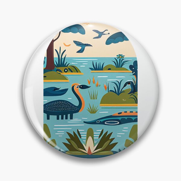 Item preview, Everglades National Park Scandinavian Folk Art Style Arch designed and sold by PikoApparel.