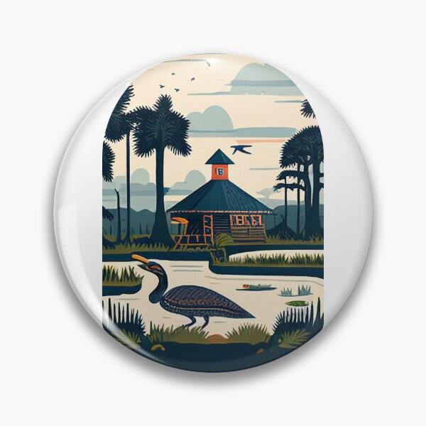 Item preview, Everglades National Park Scandinavian Folk Art Style Arch designed and sold by PikoApparel.