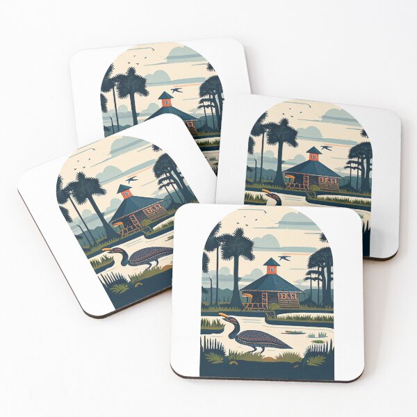 Item preview, Everglades National Park Scandinavian Folk Art Style Arch designed and sold by PikoApparel.