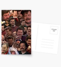 RON SWANSON'S FACES Postcards