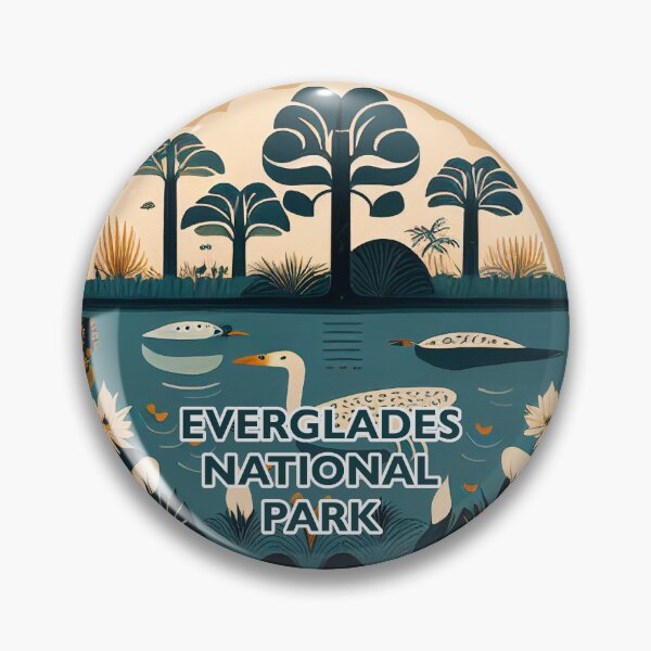 Item preview, Everglades National Park Scandinavian Folk Art Style Circle designed and sold by PikoApparel.