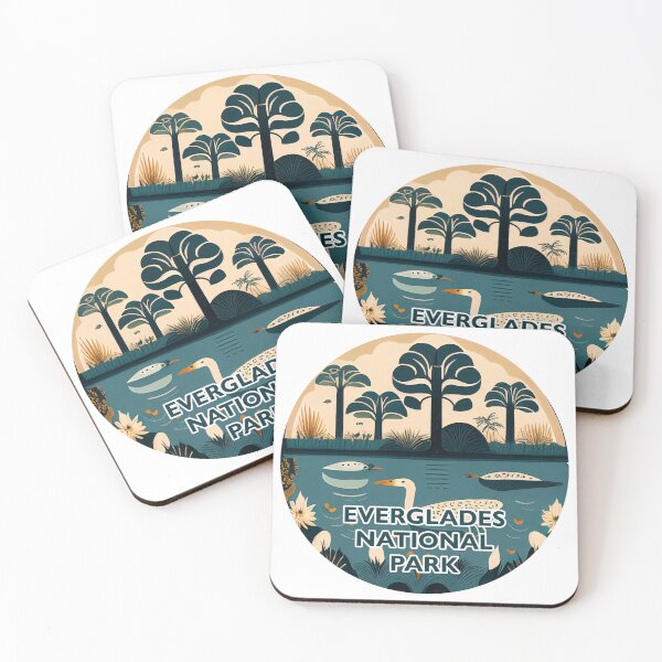 Item preview, Everglades National Park Scandinavian Folk Art Style Circle designed and sold by PikoApparel.