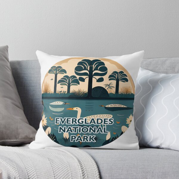 Item preview, Everglades National Park Scandinavian Folk Art Style Circle designed and sold by PikoApparel.