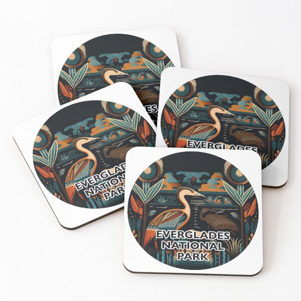 Item preview, Everglades National Park Scandinavian Folk Art Style Circle designed and sold by PikoApparel.