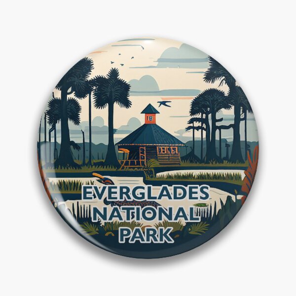 Item preview, Everglades National Park Scandinavian Folk Art Style Circle designed and sold by PikoApparel.