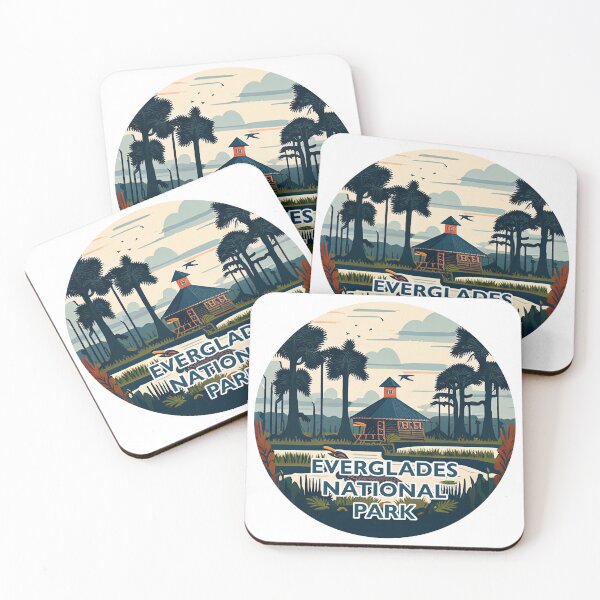 Item preview, Everglades National Park Scandinavian Folk Art Style Circle designed and sold by PikoApparel.