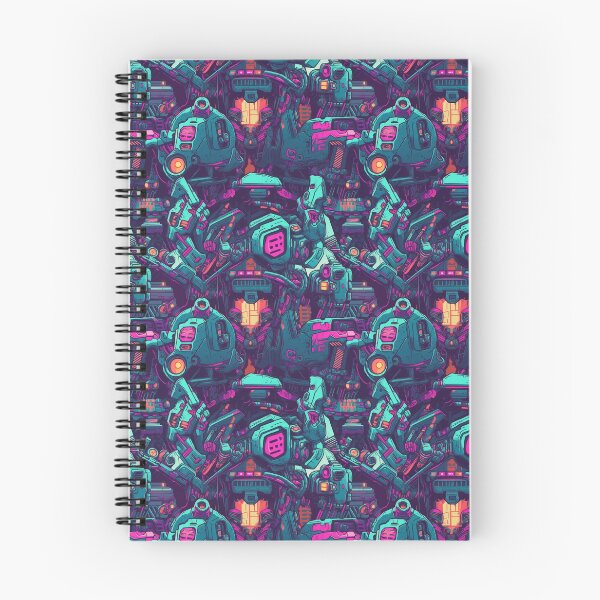 Item preview, Pattern Abstract Mecha Punk Robots Vibrant Colors designed and sold by Arncil.