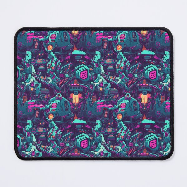 Item preview, Pattern Abstract Mecha Punk Robots Vibrant Colors designed and sold by Arncil.