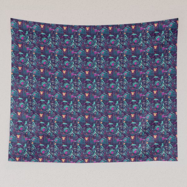 Item preview, Pattern Abstract Mecha Punk Robots Vibrant Colors designed and sold by Arncil.
