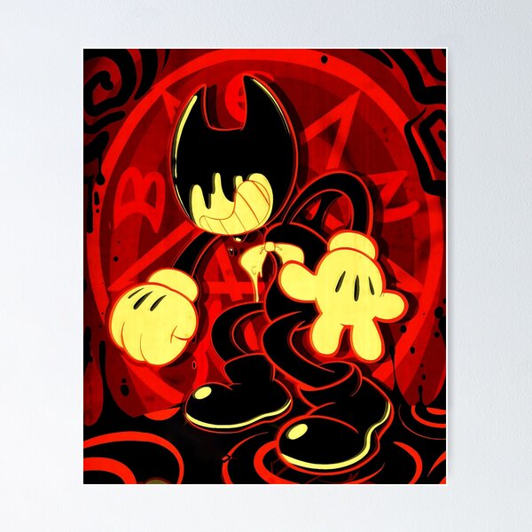 FNF INDIE CROSS - BATIM Nightmare Bendy Despair art Poster for Sale by  Ruvolchik