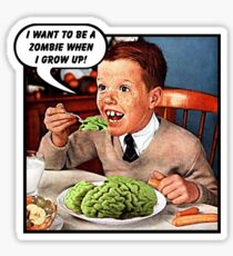 Little Tommy Always Eats His Greens! Sticker