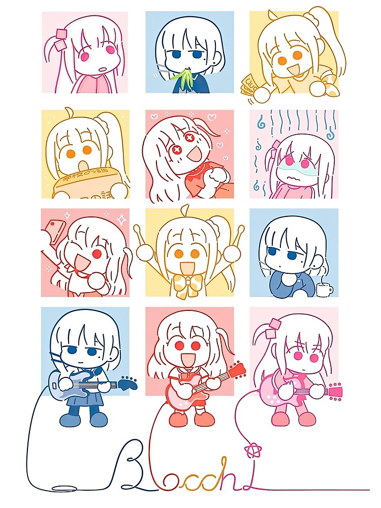 Bocchi the Rock! Kessoku Band 4x6 Sticker Sheet – ミノミノ