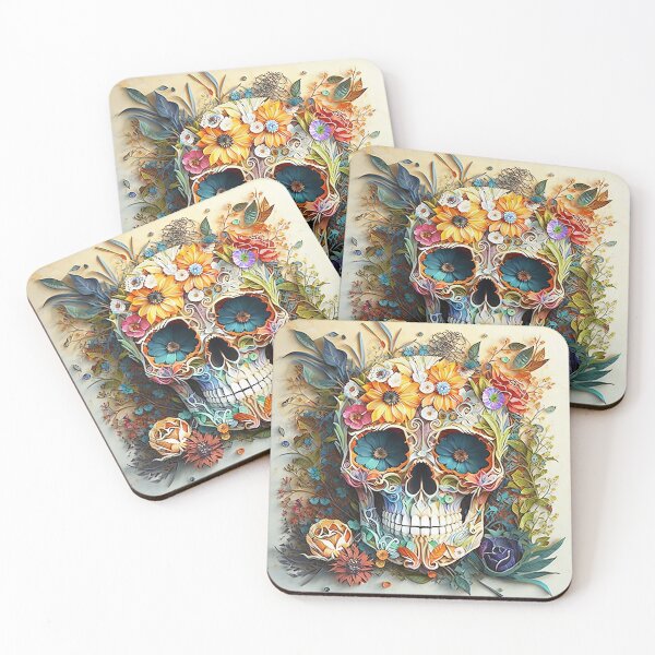Item preview, The floral skull designed and sold by Acim0.