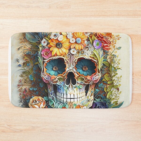 Item preview, The floral skull designed and sold by Acim0.