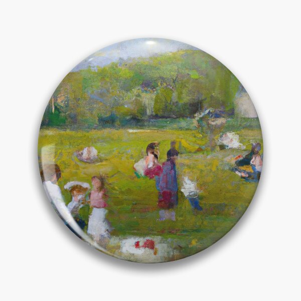 Item preview, Impressionist french countryside family picnic print designed and sold by venerateprints.