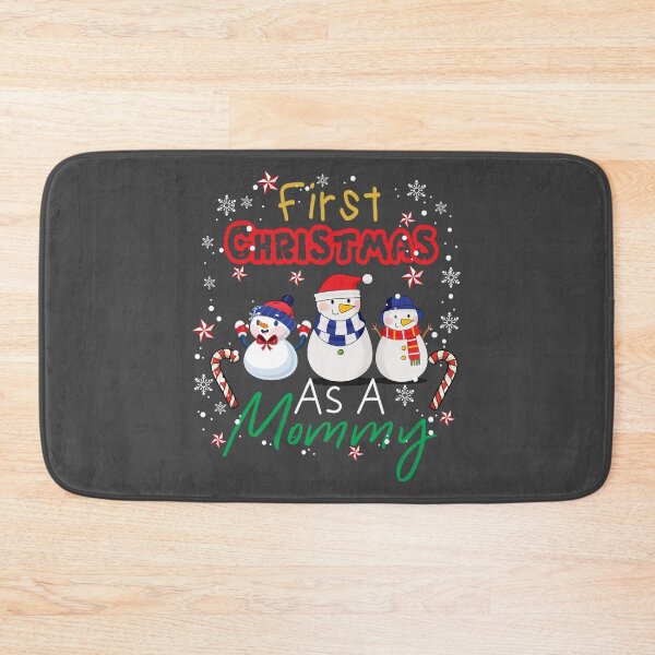 Item preview, First Christmas As A Mommy - Funny Snowman Family Gift , Funny Christmas Gift For Mom designed and sold by heribertokane.