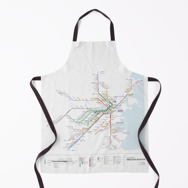 Item preview, Boston - ALL Passenger Rail (min. 16" width recommended) designed and sold by AugustRMaps.
