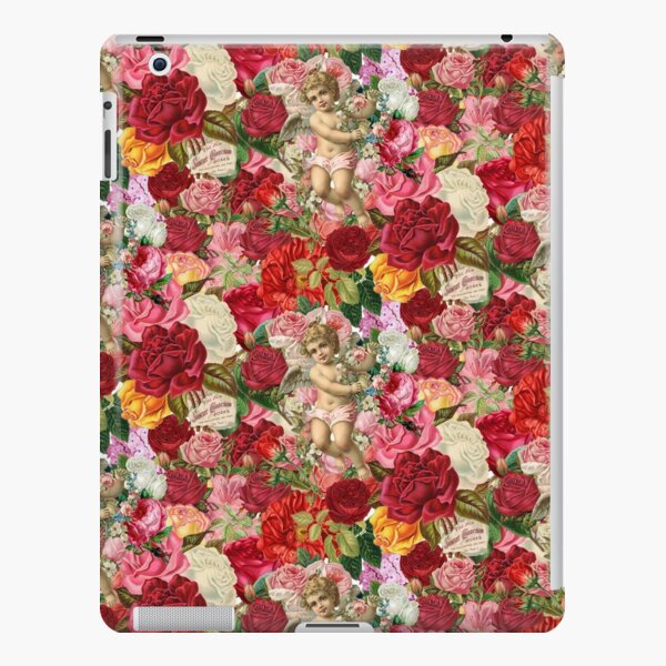 Victorian Cherub and Roses Chintzy Scrapbook Collage by Moose Disco iPad Snap Case