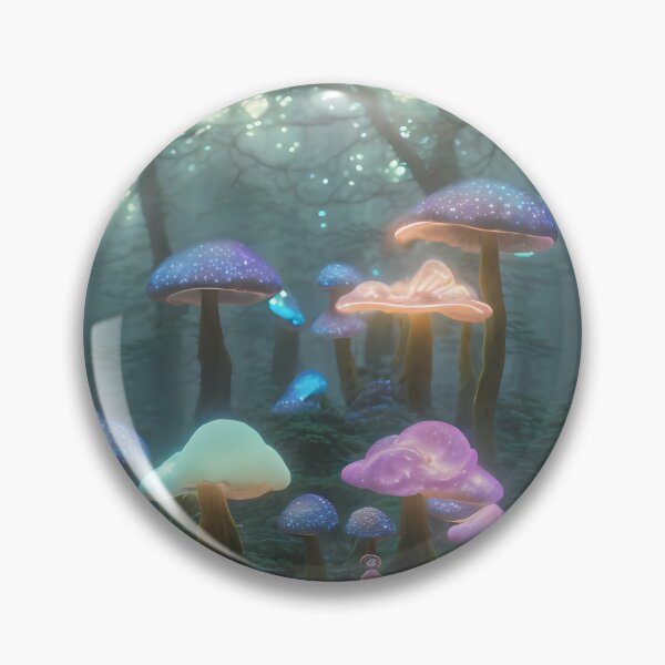 Item preview, Enchanted Forests: Glow of the Bioluminescent Mushrooms designed and sold by DesignoDynamo.