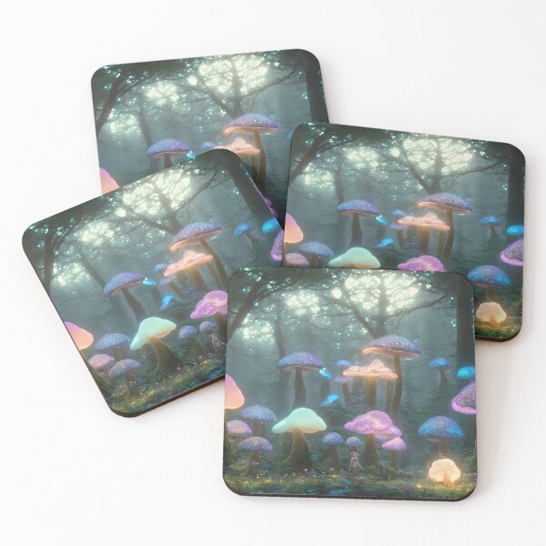 Item preview, Enchanted Forests: Glow of the Bioluminescent Mushrooms designed and sold by DesignoDynamo.