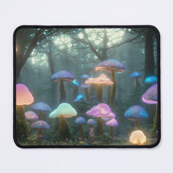 Item preview, Enchanted Forests: Glow of the Bioluminescent Mushrooms designed and sold by DesignoDynamo.