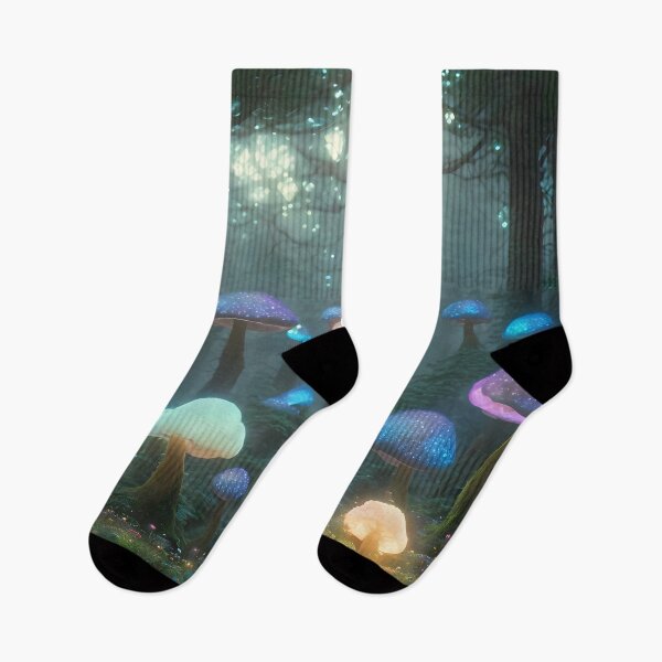 Item preview, Enchanted Forests: Glow of the Bioluminescent Mushrooms designed and sold by DesignoDynamo.