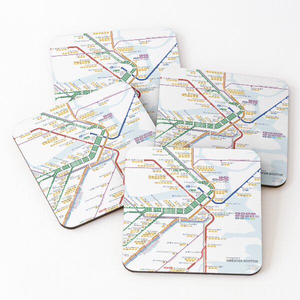 Item preview, Boston - DETAIL VIEW Passenger Rail designed and sold by AugustRMaps.