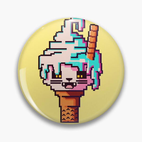 Item preview, Gato helado de píxeles designed and sold by coalbox.