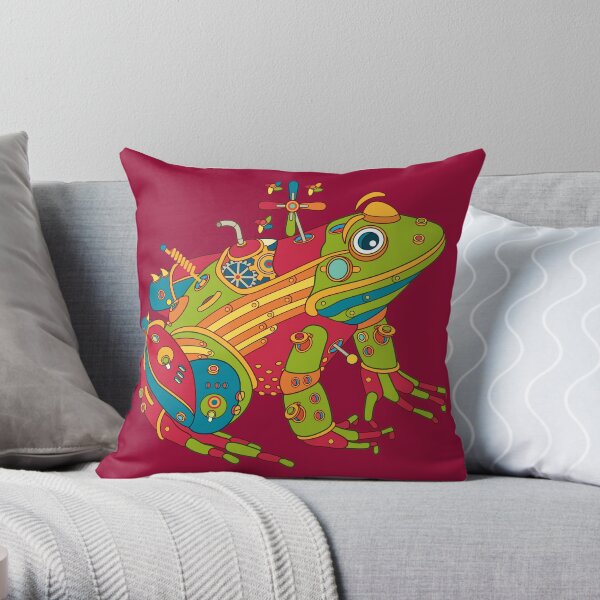 Frog, from the AlphaPod collection Throw Pillow