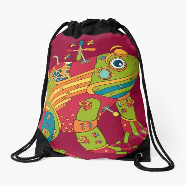 Frog, from the AlphaPod collection Drawstring Bag