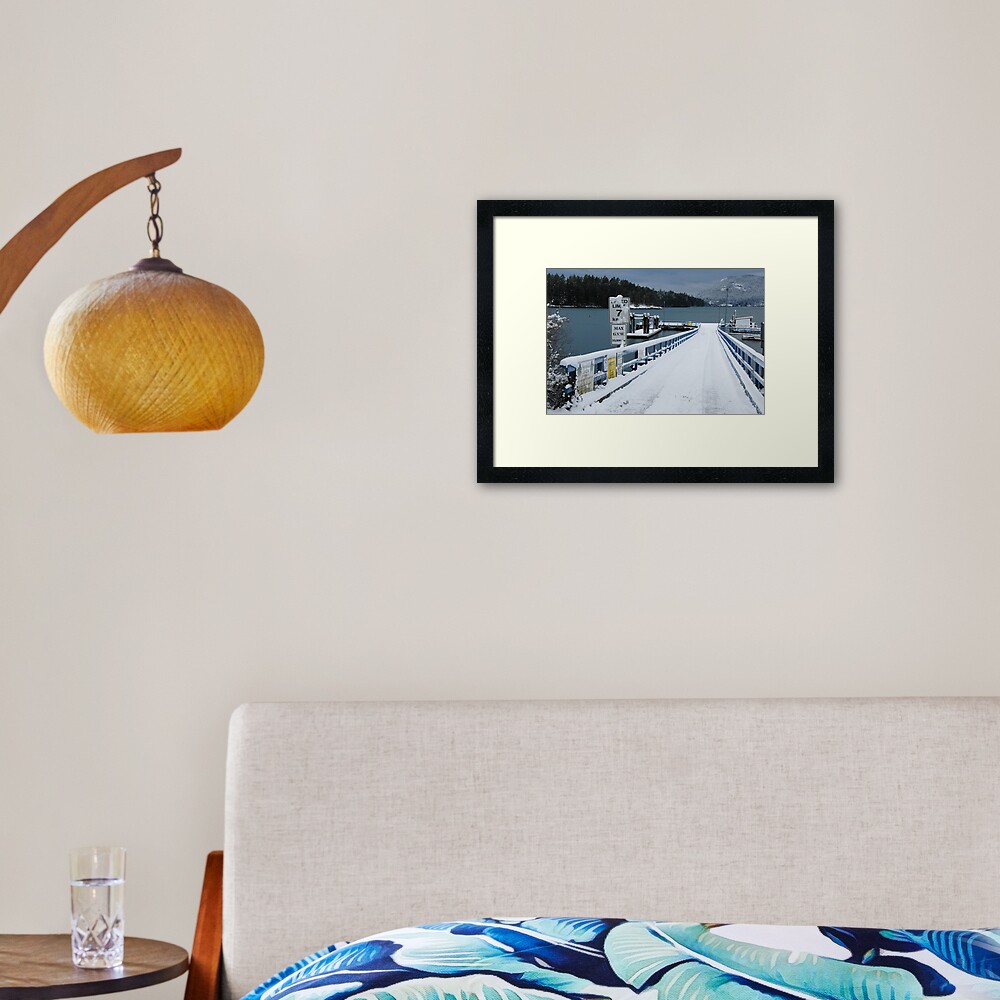 Miner's Bay Dock, Mayne Island Framed Art Print
