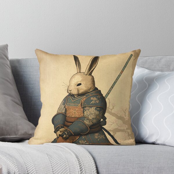 Item preview, Easter Bunny Samurai White Rabbit designed and sold by entwithanaxe.