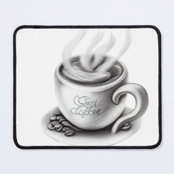 Item preview, Love Coffee - Pencil Sketch Steaming Cup Design designed and sold by Saa-d.