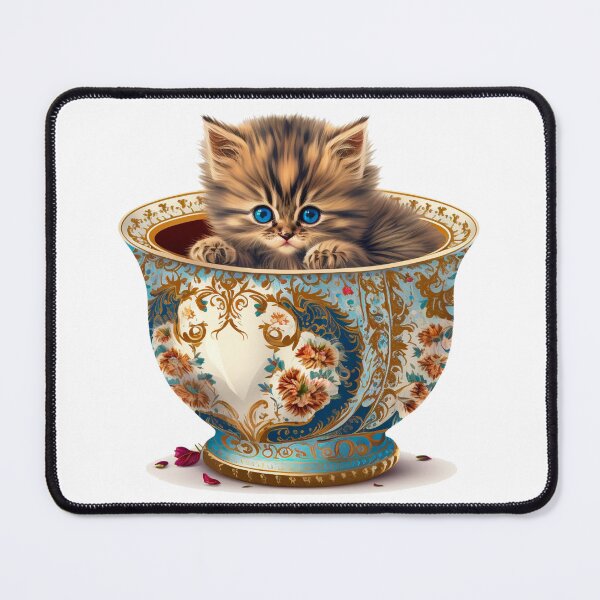Item preview, Kitten in Antique Cup designed and sold by ImaginePrintsHQ.