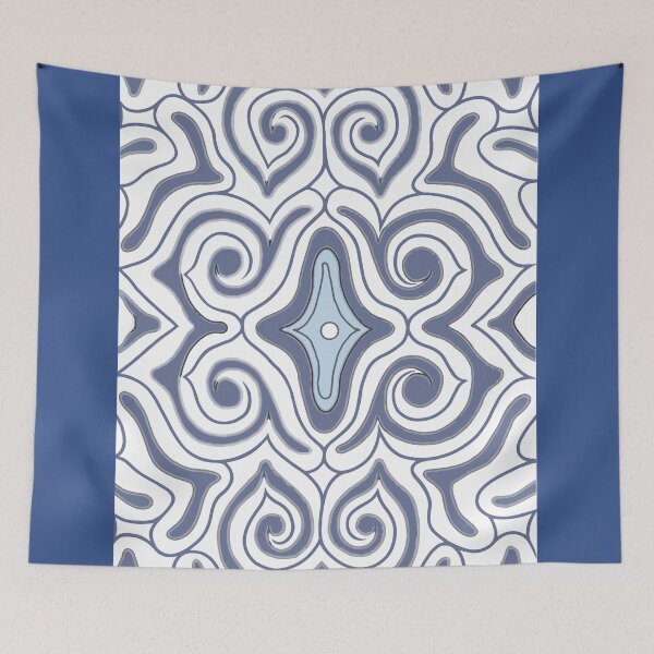 Item preview, Blue Ainu pattern designed and sold by ClaireBillson.
