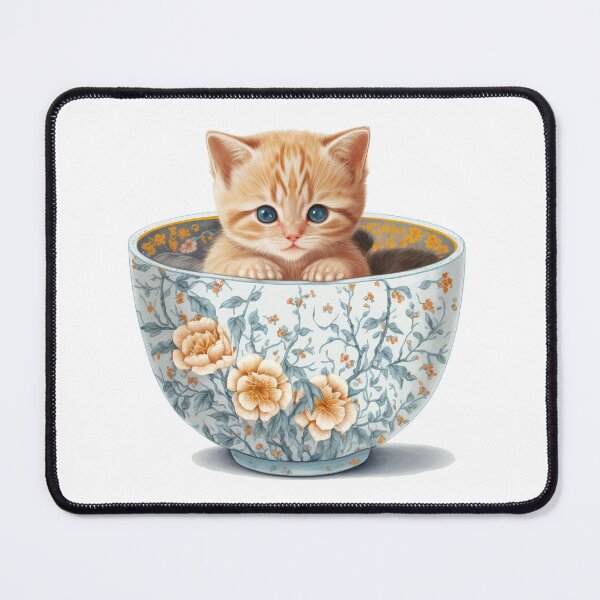 Item preview, Kitten in Antique Cup designed and sold by ImaginePrintsHQ.