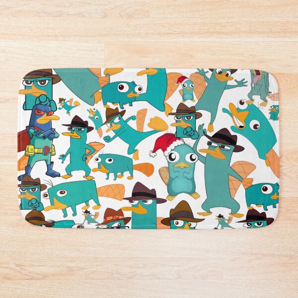Item preview, Perry the Platypus Phineas and Ferb Collage Pattern Design - White Background designed and sold by CollageHeaven.