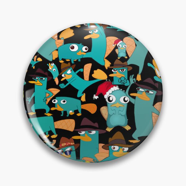 Item preview, Perry the Platypus Phineas and Ferb Collage Pattern Design - Black Background designed and sold by CollageHeaven.