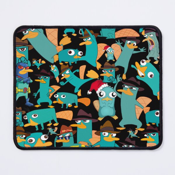 Item preview, Perry the Platypus Phineas and Ferb Collage Pattern Design - Black Background designed and sold by CollageHeaven.