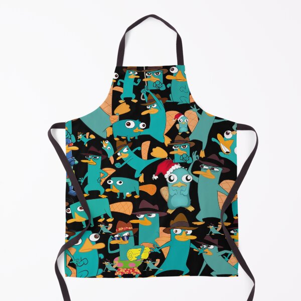 Item preview, Perry the Platypus Phineas and Ferb Collage Pattern Design - Black Background designed and sold by CollageHeaven.
