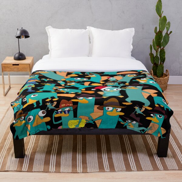 Item preview, Perry the Platypus Phineas and Ferb Collage Pattern Design - Black Background designed and sold by CollageHeaven.