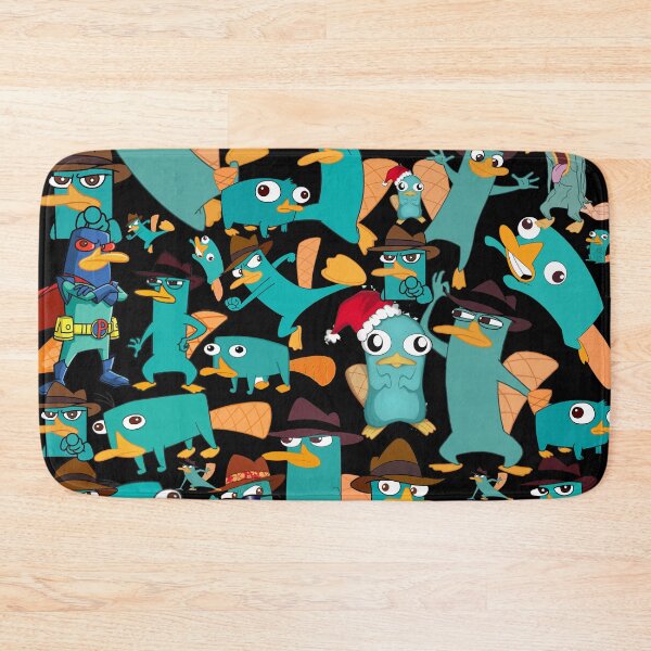 Item preview, Perry the Platypus Phineas and Ferb Collage Pattern Design - Black Background designed and sold by CollageHeaven.