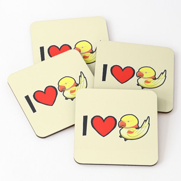 Item preview, Fun, exotic and Cute Yellow Alexandrine Parrots designed and sold by DynieKid.