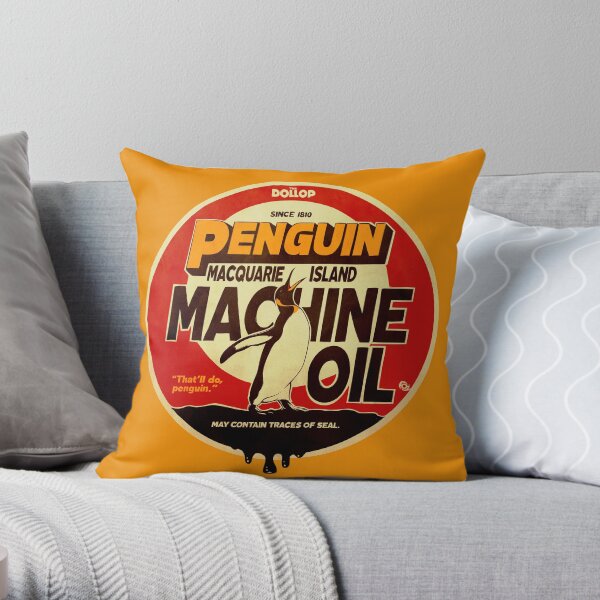 The Dollop - Penguin Oil Throw Pillow