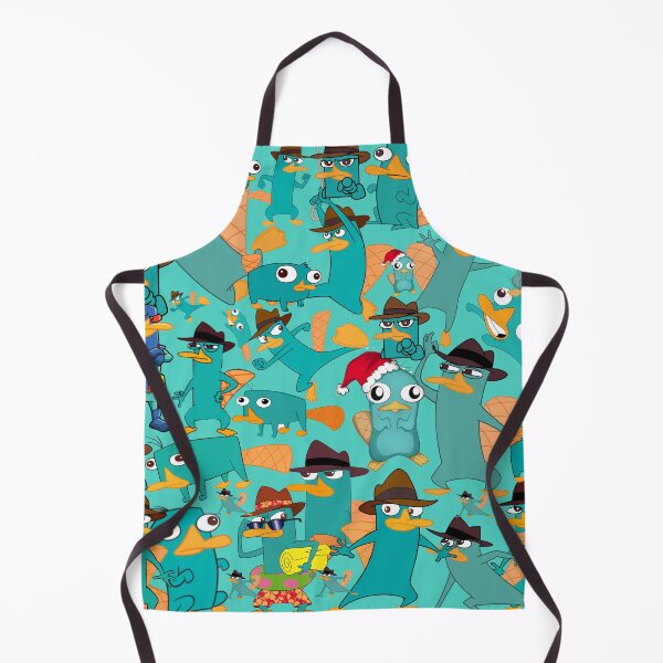 Item preview, Perry the Platypus Phineas and Ferb Collage Pattern Design - Aquamarine Background designed and sold by CollageHeaven.